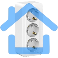 Розетка 3-м ОП BLANCA 16А 250В без шторок с заземл. изол. пласт. бел. SchE BLNRA010311