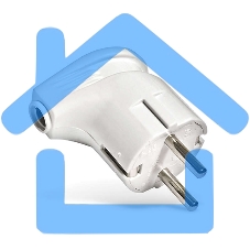 Вилка электрич. с заземл. угл. бел. 16А 250В (еврослот) UNIVersal А105