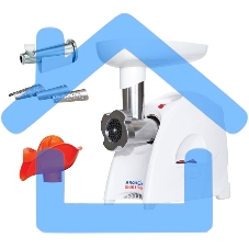 Мясорубка электрическая Аксион М41.04 белый мощность - 1700 Вт, производительность – 2 кг/мин