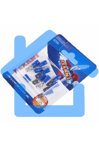 Клемма плоская Rexant, изолированная штекер - 6.3 мм, 1.5-2.5 мм², (РПи-п 2.5-(6.3) / (MDD2-250), синий, в упак. 10 шт.