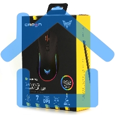 Мышь проводная Crown CMGM-902 черный, 7200 dpi, USB, кнопки - 7