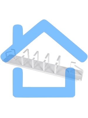 Кабельный органайзер Горизонтальный ЦМО ГКО-2-6 односторонний кольца 2U шир.:19