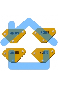 Набор из 4 магнитных фиксаторов для сварочных работ Denzel