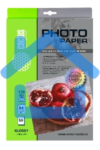 Фотобумага Cactus CS-GA417050 A4/170г/м2/50л./белый глянцевое для струйной печати