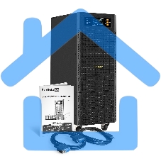 Источник бесперебойного питания On-line ExeGate PowerExpert TL-575-6kVA.192V.LCD.AVR.T.USB.RS232.SNMP 6000VA/6000W, On-Line, PF=1, LCD, клеммы, RS232, USB, SNMP-slot, встроенные батареи 12V 7.2Ah - 16шт, возможность подключения до 4 внешних батарейных бло