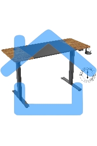 Стол Cactus CS-EDL-BAWD столешница МДФ черный дуб антик, каркас черный