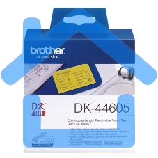 Адресные наклейки Brother DK44605 62 мм, 30.48 м, черный шрифт, желтый фон, для BROTHER QL-5X0, QL-7X00, QL-8X0, QL-10X0, QL-1X10