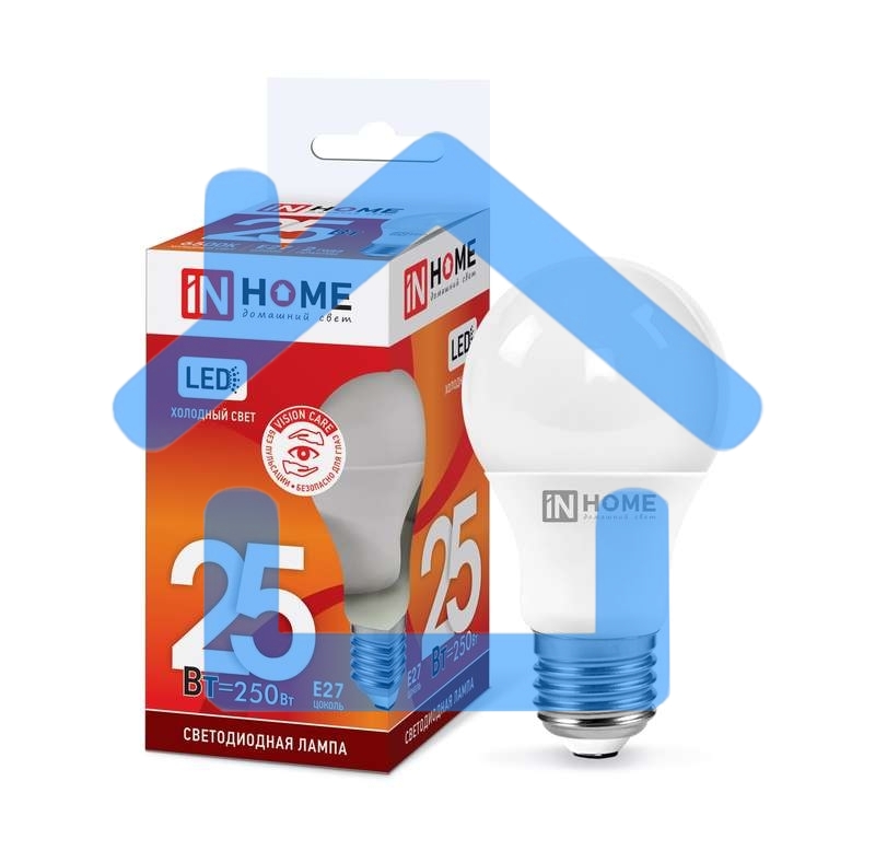 Лампа светодиодная IN HOME LED-A65-VC 25Вт 230В E27 6500К 2000лм 4690612024103