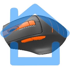 Мышь беспроводная A4Tech Fstyler FG30S серый/оранжевый, 2000 dpi, радиоканал, USB, кнопки - 6