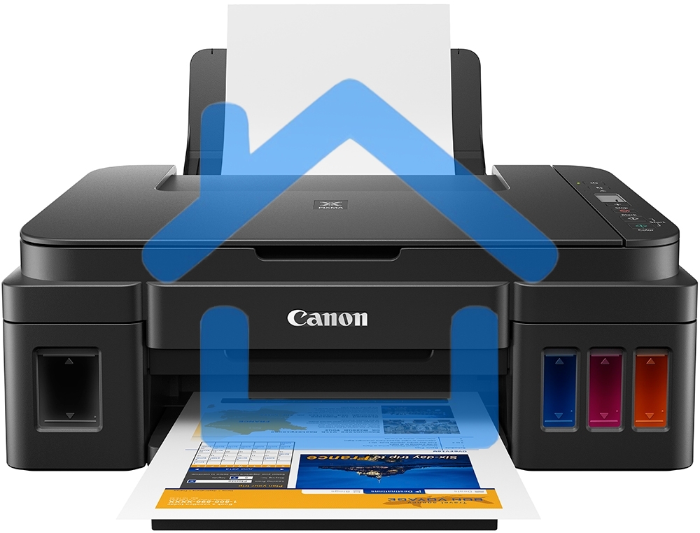 МФУ струйное Canon PIXMA G2410 (2313C009), A4, цветной, печ. 8.8 стр/мин (ч/б) 5 стр/мин (цвет), скан. до 19 стр/мин., 1200 x 4800 dpi (принтер) 1200x600dpi (сканер), USB