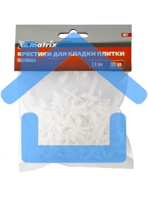 Крестики Matrix, 2,0 мм, для кладки плитки, 200 шт.