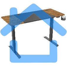 Стол Cactus CS-EDL-BAWD столешница МДФ черный дуб антик, каркас черный
