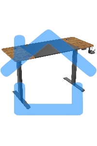 Стол Cactus CS-EDL-BAWD столешница МДФ черный дуб антик, каркас черный