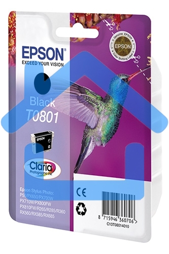 Картридж струйный Epson C13T08014011 черный для Epson St Ph P50/PX660/PX720WD (330стр.)