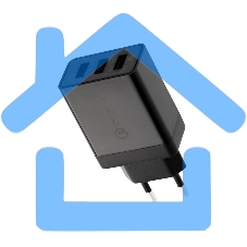 Сетевое зарядное устройство-переходник Rexant 3xUSB адаптер, 30W черный