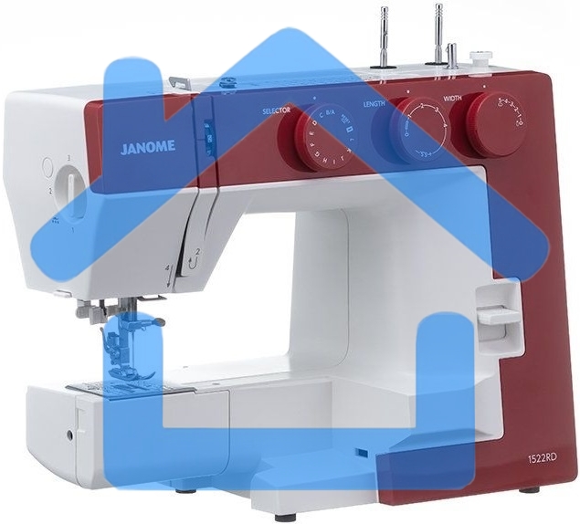 Швейная машина Janome 1522RD 25 операции, петля автомат, верт. челнок, нитевдеватель, мягкий, подарочный набор (шпульки, ножницы, сантиметровая лента, игольница )