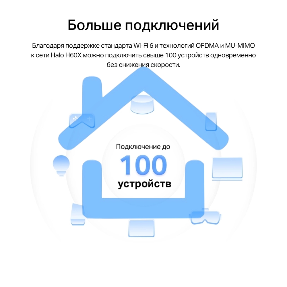Бесшовный Mesh роутер Mercusys Halo H60X(2-pack) AX1500 10/100/1000BASE-TX белый (упак.:2шт)