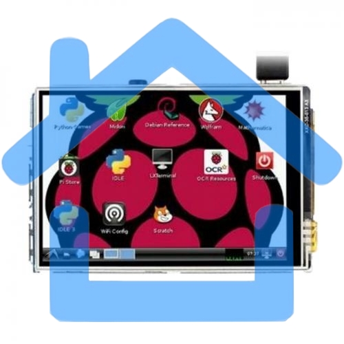 Монитор Waveshare 3.5 inch resistive touchscreen LCD screen (IPS), питание по USB, для Raspberry Pi 3 RA332