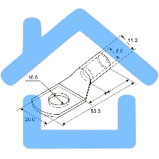 Наконечник ТМЛ 25–10–8 (25 мм² - Ø 10 мм) ГОСТ 7386-80 (в упак. 5 шт.) Rexant