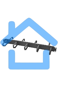 Кабельный органайзер Горизонтальный ЦМО ГКО-1-9-9005 двухсторонний кольца 1U шир.:19