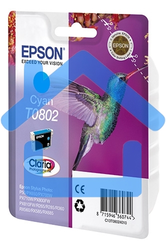 Картридж струйный Epson C13T08024011 голубой для Epson St PhP50/PX660/PX720WD (330стр.)