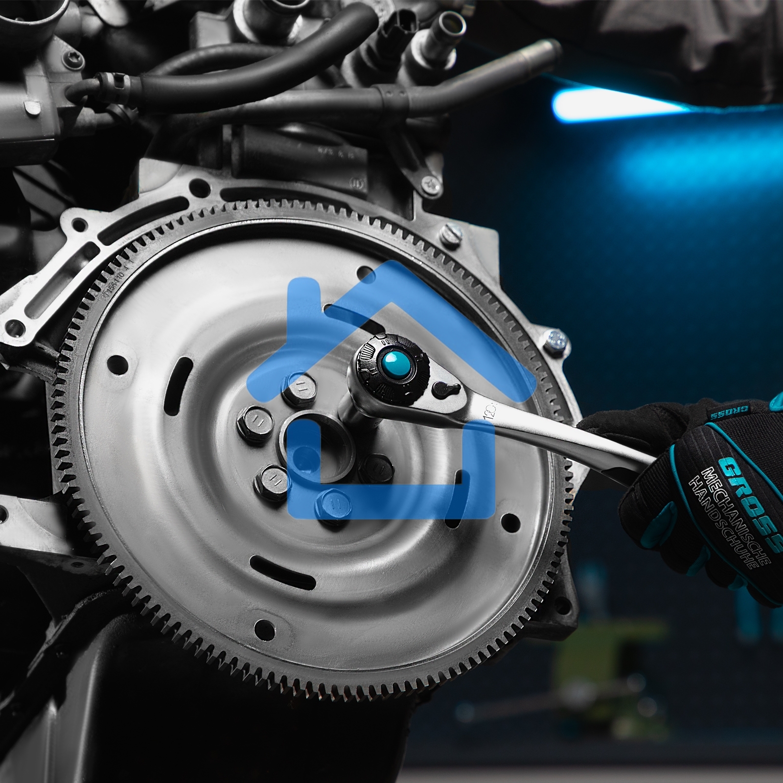 Набор инструментов 76 предметов, 120 зубьев, CrV1/4, 1/2