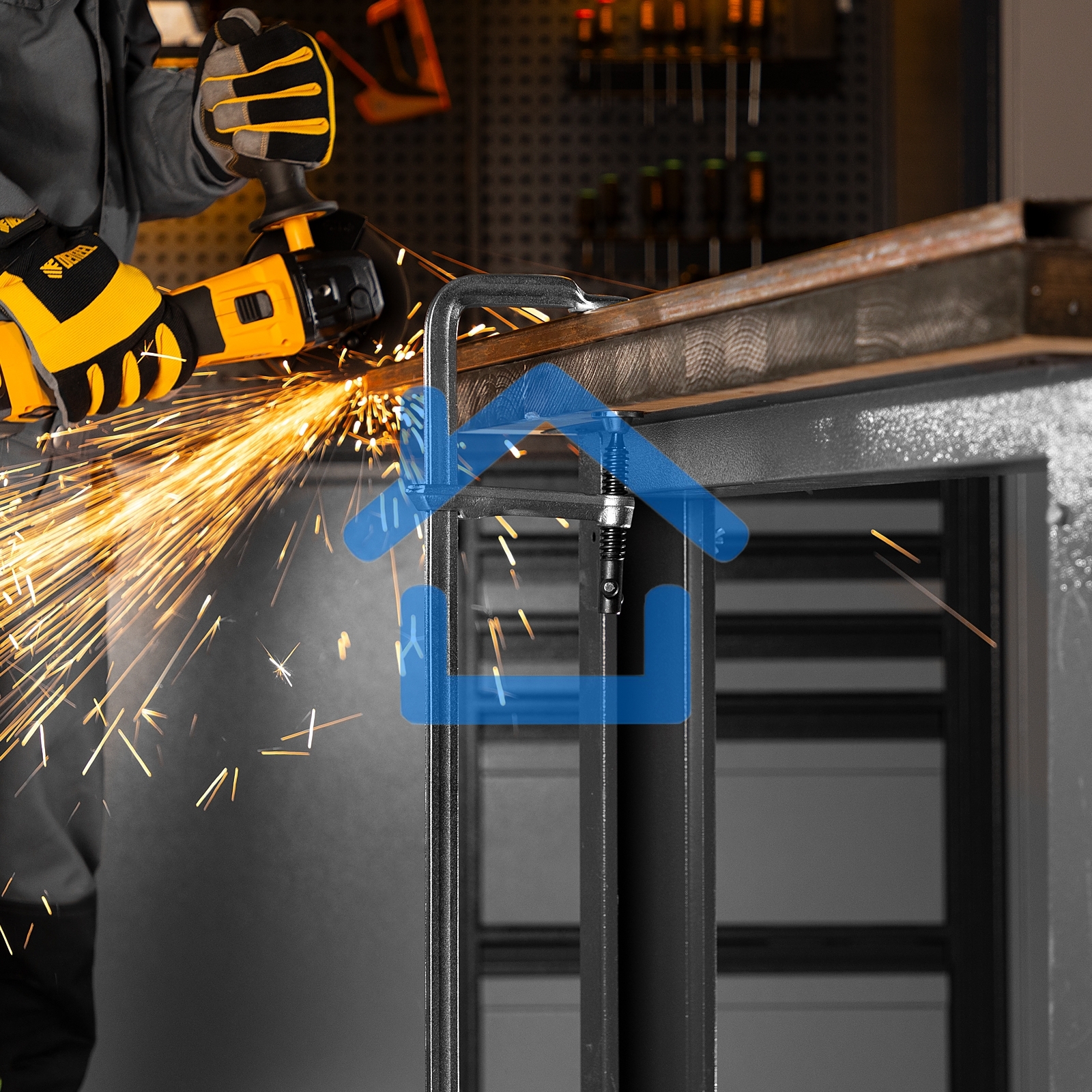 Струбцина Denzel F-образная, 100x600 мм, кованая