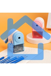 Точилка для карандашей механическая Deli E0641S, 1 отверстие, пластик, ассорти