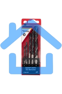 Набор сверл по металлу (HSS) диаметр 4.0-10.0 мм (5 шт.) Kranz