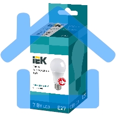 Лампа светодиодная ECO A60 7Вт грушевидная 4000К белый E27 633лм 230-240В ИЭК LLE-A60-7-230-40-E27