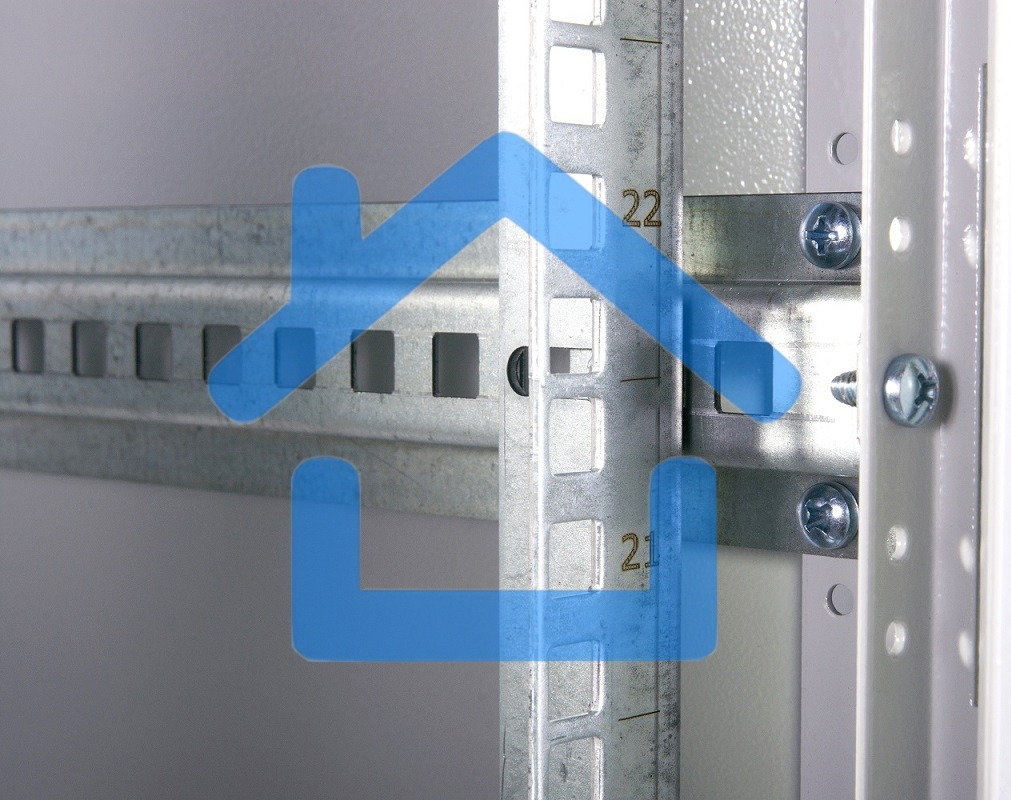 Шкаф телекоммуникационный напольный ЭКОНОМ 24U (600 × 600) дверь стекло, дверь металл