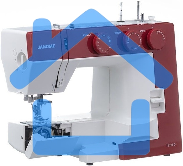 Швейная машина Janome 1522RD 25 операции, петля автомат, верт. челнок, нитевдеватель, мягкий, подарочный набор (шпульки, ножницы, сантиметровая лента, игольница )