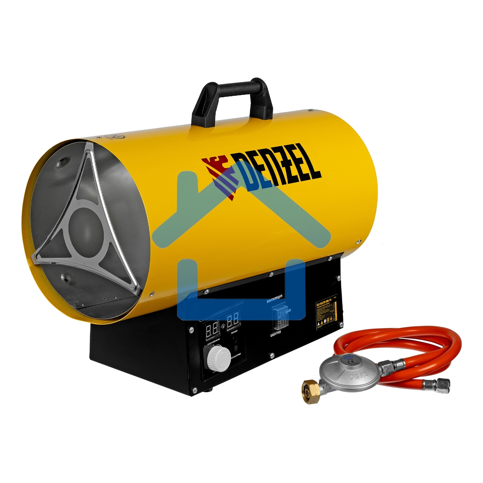 Газовая тепловая пушка GHG-15i, 15 кВт, цифровой термостат, пропан-бутан Denzel
