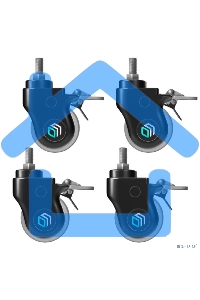 Комплект колес увеличенного диаметра ONKRON AWL-75B, черный