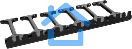 Вертикальный кабельный органайзер с пластиковыми пальцами, 6 пальцев