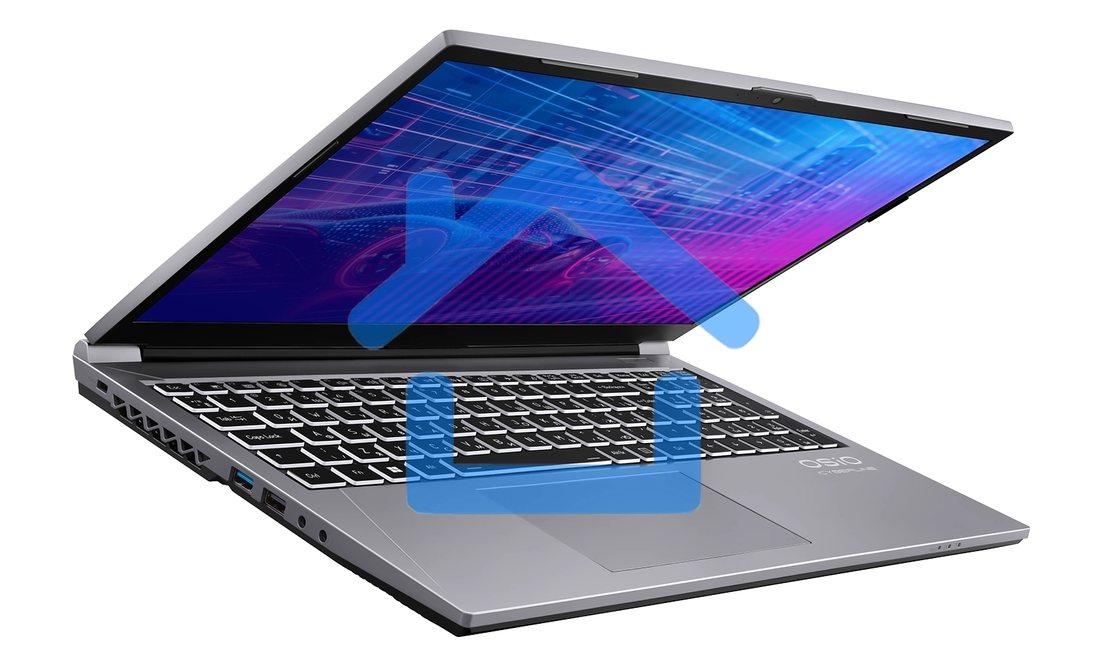 Ноутбук OSIO CyberLine C150i-003/ i5-12600H /NVidia RTX 4060/16/512/NoOS/(Ghz)/Gb/Ext: + не МПТ