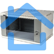 Шкаф настенный Lanmaster TWT-CBWPG-9U-6X6-GY 9U 600x600мм пер.дв.стекл съемные бок.пан. 60кг серый
