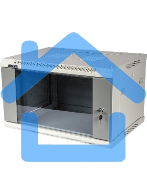 Шкаф настенный Lanmaster TWT-CBWPG-9U-6X6-GY 9U 600x600мм пер.дв.стекл съемные бок.пан. 60кг серый