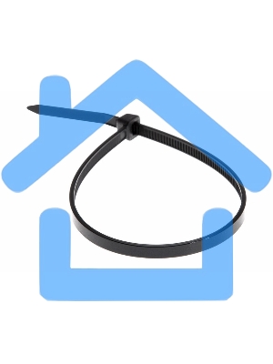 Хомут-стяжка кабельная нейлоновая Rexant 200 x4,8 мм, черная, упаковка 100 шт.