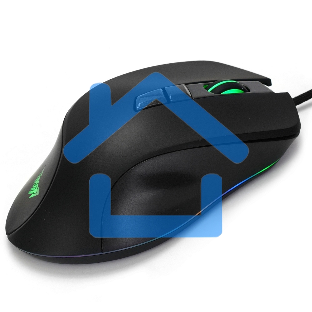 Мышь проводная Crown CMGM-903 черный, 7000 dpi, USB, кнопки - 7