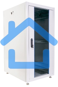 Шкаф телекоммуникационный напольный ЭКОНОМ 24U (600 х 1000) дверь стекло, дверь металл