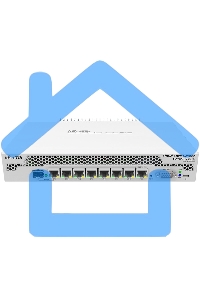 Маршрутизатор Mikrotik CCR1009-7G-1C-PC with Tilera Tile-Gx9 CPU (9-cores, 1Ghz per core), 1Gb RAM, 7xGbit LAN, 1x Combo port (1xGbit LAN or SFP), RouterOS L6, passive cooling desktop enclosure, rackmount ears, PSU