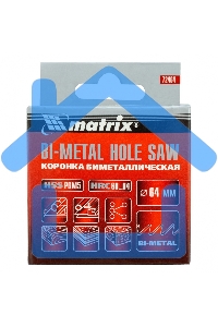 Коронка Matrix BIMETAL, 64 мм