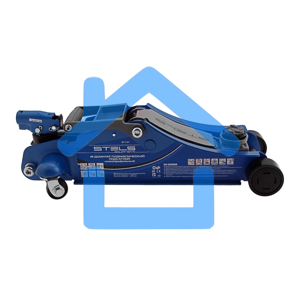 Домкрат STELS 51131гидравлический подкатной поворотная рукоятка 2т low profile 100-350мм