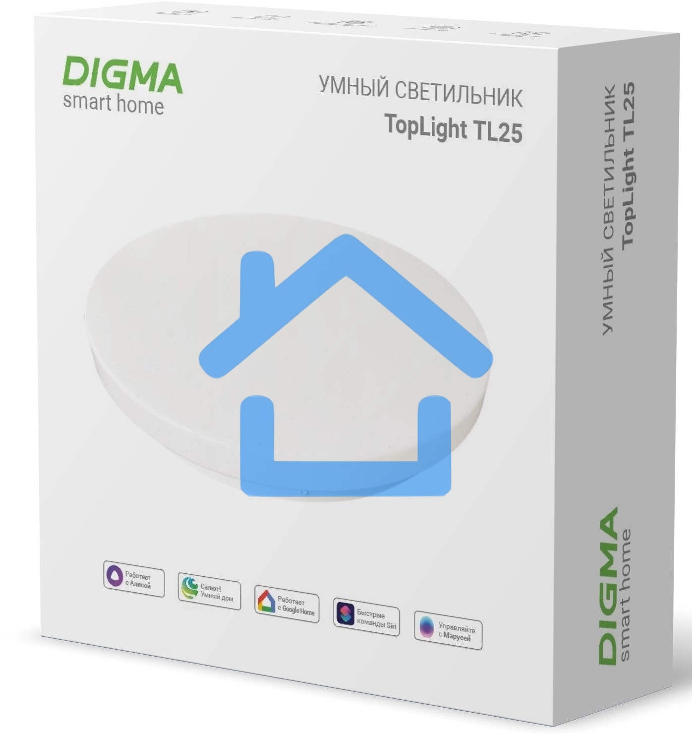 Умный светильник Digma TopLight TL25 потолоч. белый (TL25)