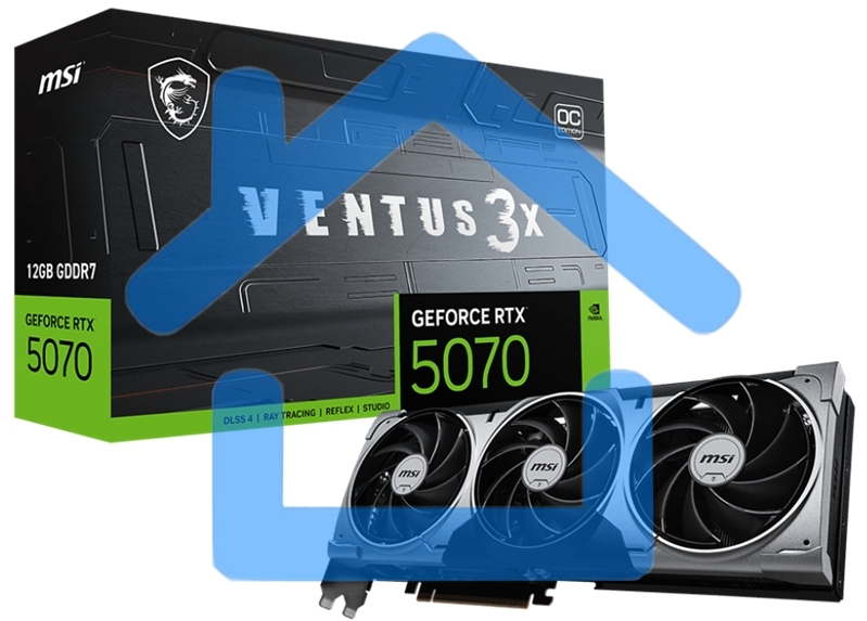 Видеокарта MSI GeForce RTX 5070 12G VENTUS 3X OC