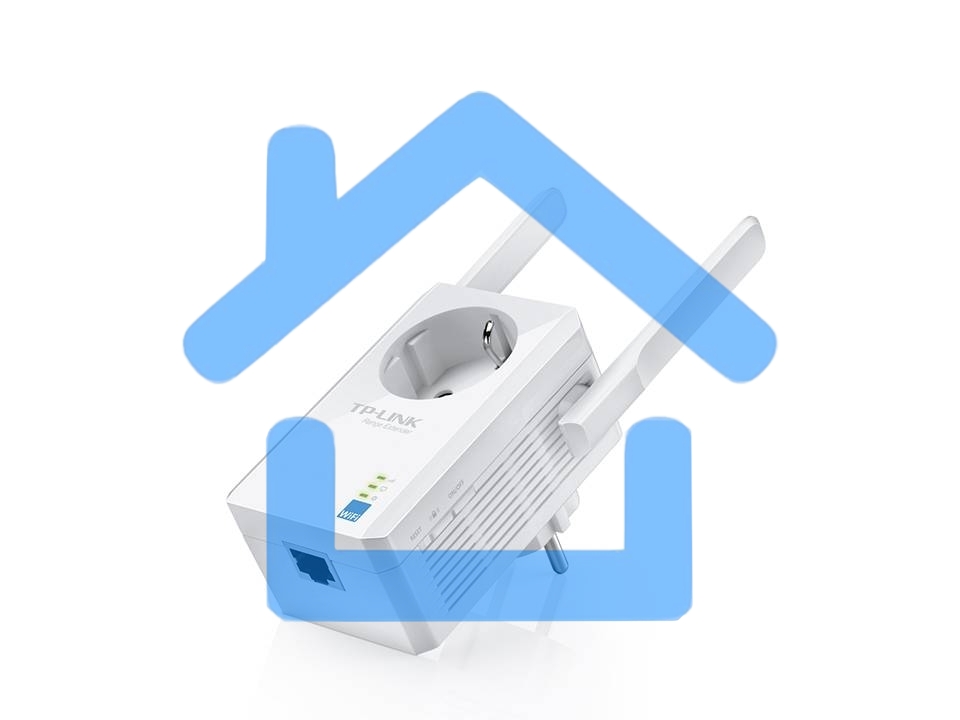 Сетевой адаптер TP-Link SOHO TL-WA860RE 300Mbps Wireless N Wall Plugged Range Extender with AC Passthrough, QCA(Atheros), 2T2R, 2.4GHz, 802.11b/g/n, 1 10/100Mbps LAN port, Range Extender button, Range Extender mode, suppo поставляется без кабеля RJ-45