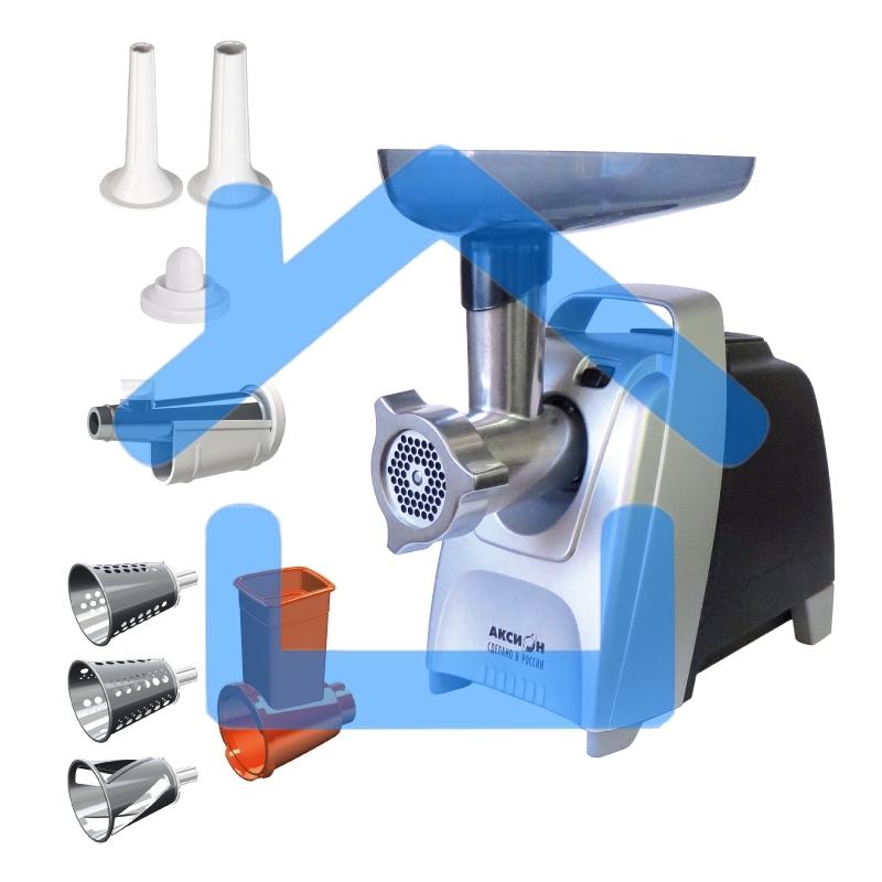 Мясорубка электрическая Аксион М62.02 черный-серебристый