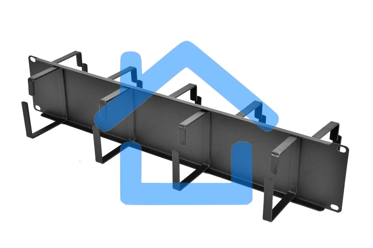 Кабельный органайзер Горизонтальный ЦМО ГКО-2-9-9005 двухсторонний кольца 2U шир.:19