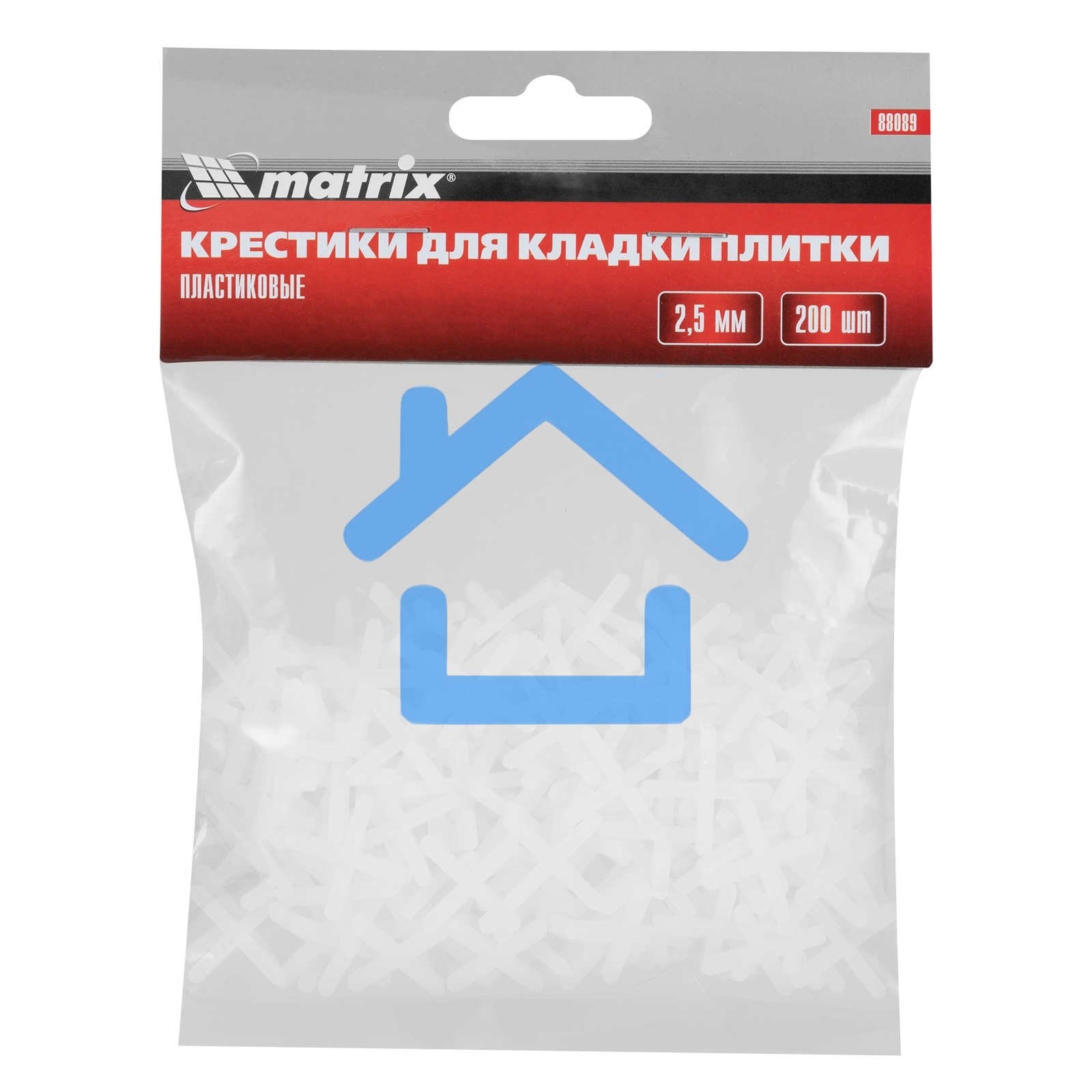 Крестики, 2,5 мм, для кладки плитки, 200 шт. Matrix
